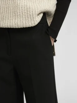 Selected SLFRITA MW WIDE PANT BLACK N NOOS Sort New