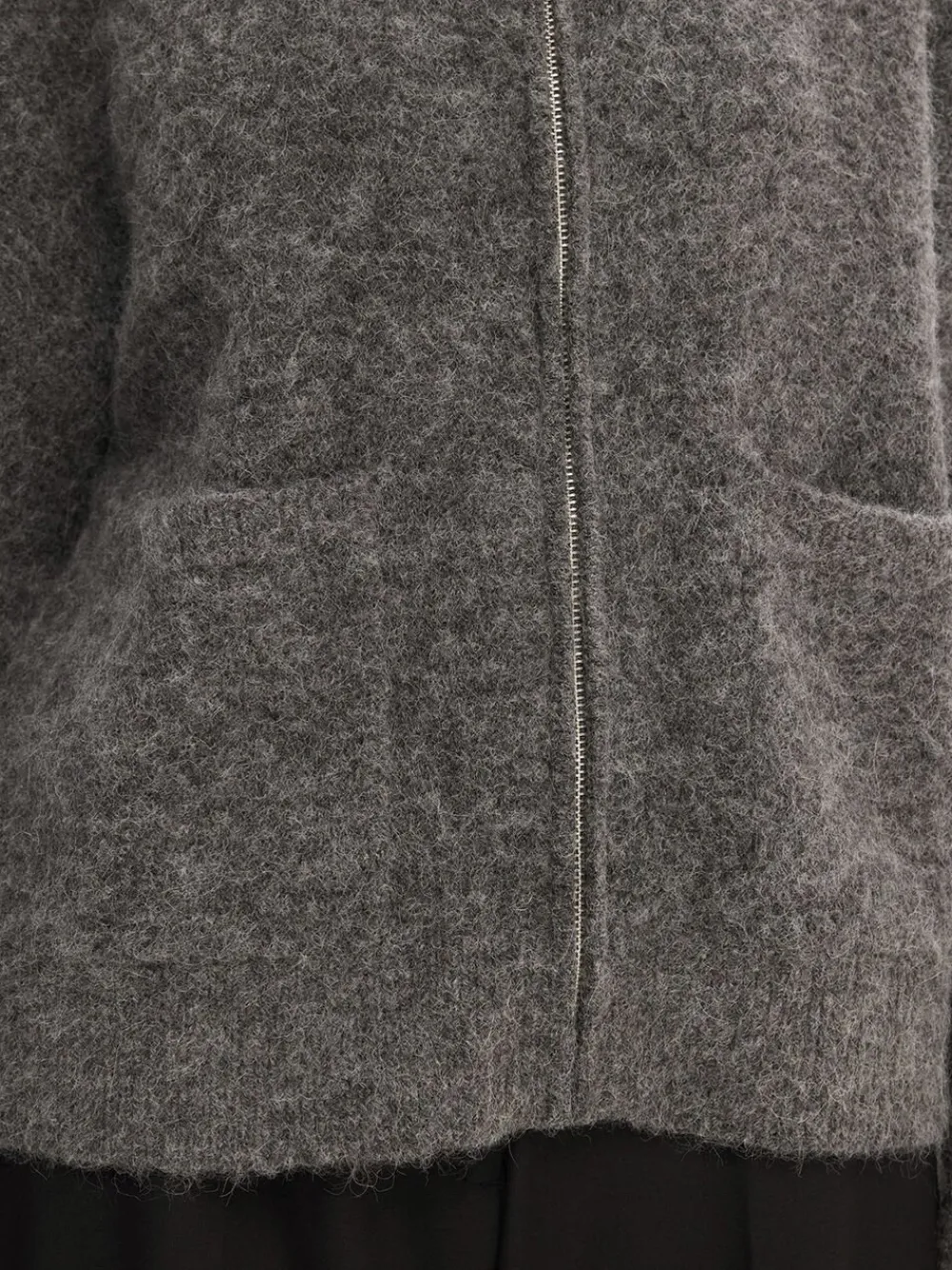 Dame Selected SLFSIA RAS LS ALPACA BLEND KNIT ZIPPER CARDIGAN