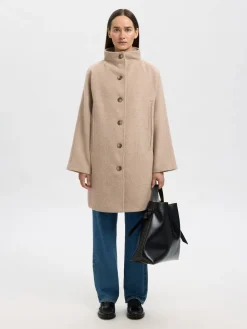 Dame Selected SLFVINNI WOOL BLEND COAT NOOS