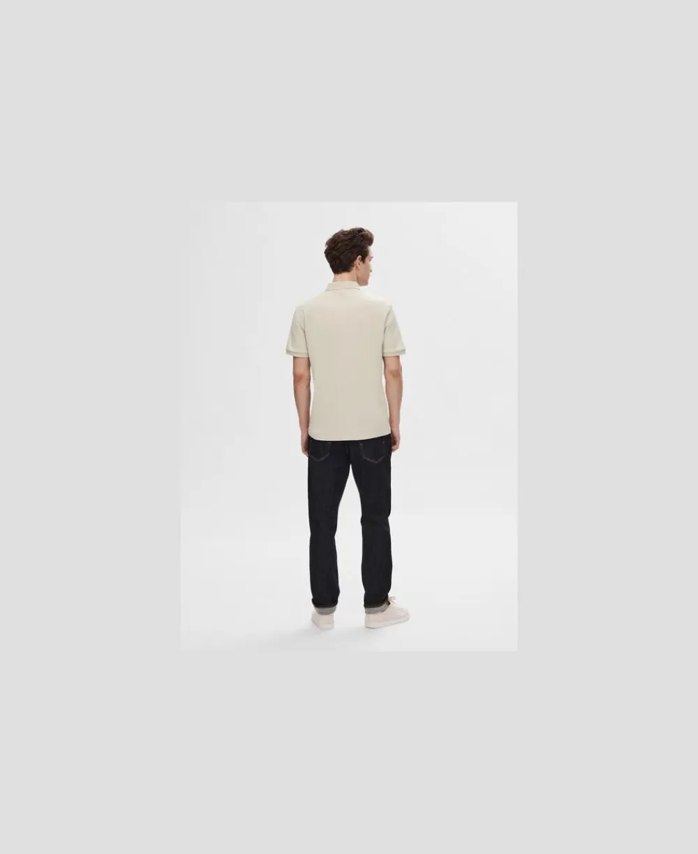 Selected SLHFAVE ZIP SS POLO NOOS