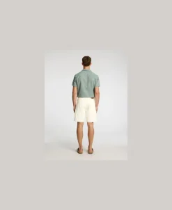 Selected SLHREG ALEX 201 ECRU HEMP SHORTS White denim Hot