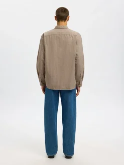 Selected SLHREGNOAH MIX BDWN LS SHIRT CAMP