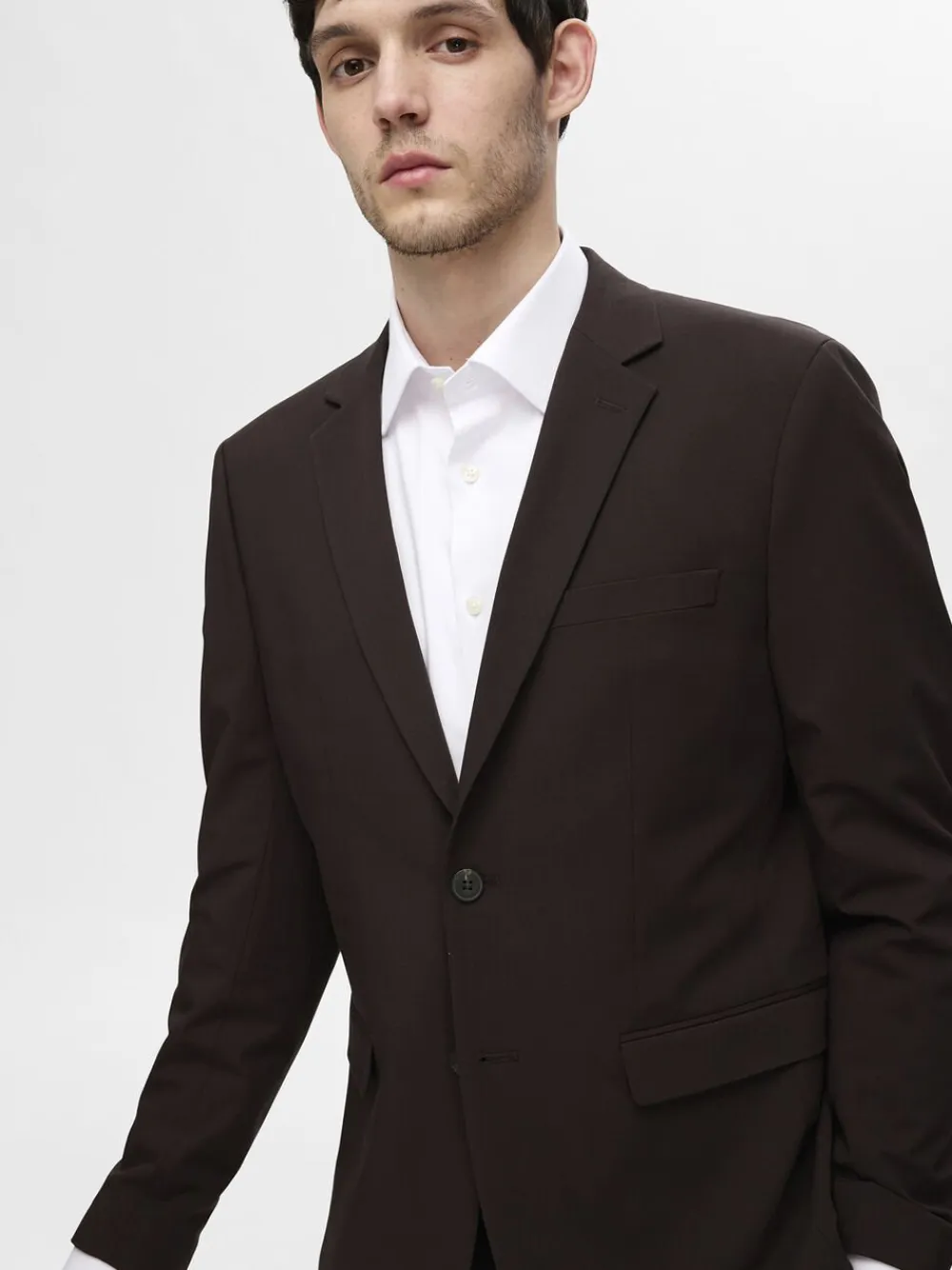 Selected SLHSLIM-PERFORMANCE SHIRT LS NOOS Bright white Discount