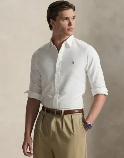 Polo Ralph Lauren Slim Fit Oxford Shirt Hvid Clearance