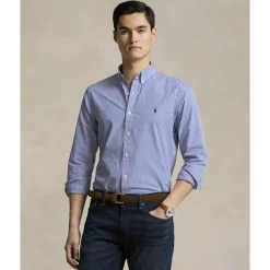 Polo Ralph Lauren Slim Fit Striped Stretch Poplin Shirt Blue/white bengal stripe Clearance