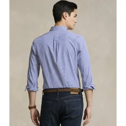 Polo Ralph Lauren Slim Fit Striped Stretch Poplin Shirt Blue/white bengal stripe Clearance