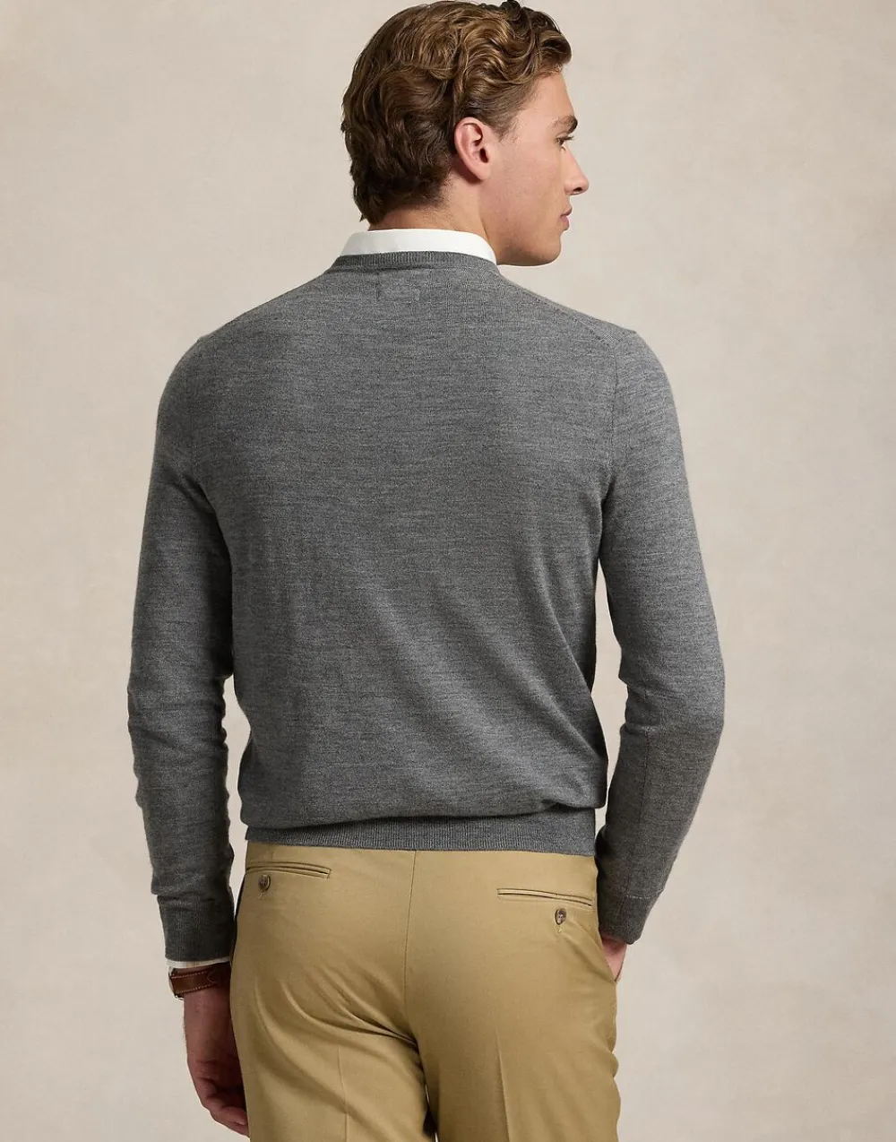 Slim Fit Washable Wool Crewneck Sweater>Polo Ralph Lauren New