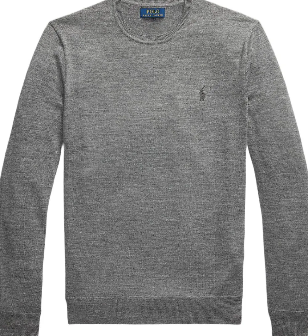 Slim Fit Washable Wool Crewneck Sweater>Polo Ralph Lauren New