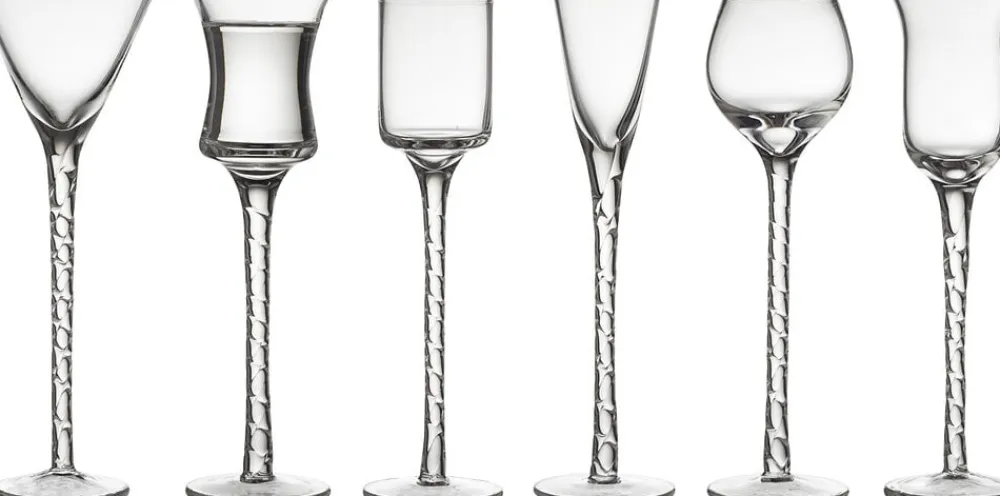Lyngby Glas Snapseglas Rom 18 cm 6 stk. Klar