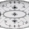 Sort Musselmalet Halvblonde Asiet oval 24,5 cm>Royal Copenhagen Best