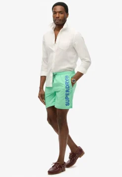 Superdry SPORT GRAPHIC 17 SWIM SHORT Spring bud green Best