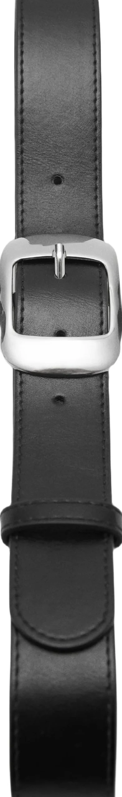 MANGO Square buckle belt Black Hot