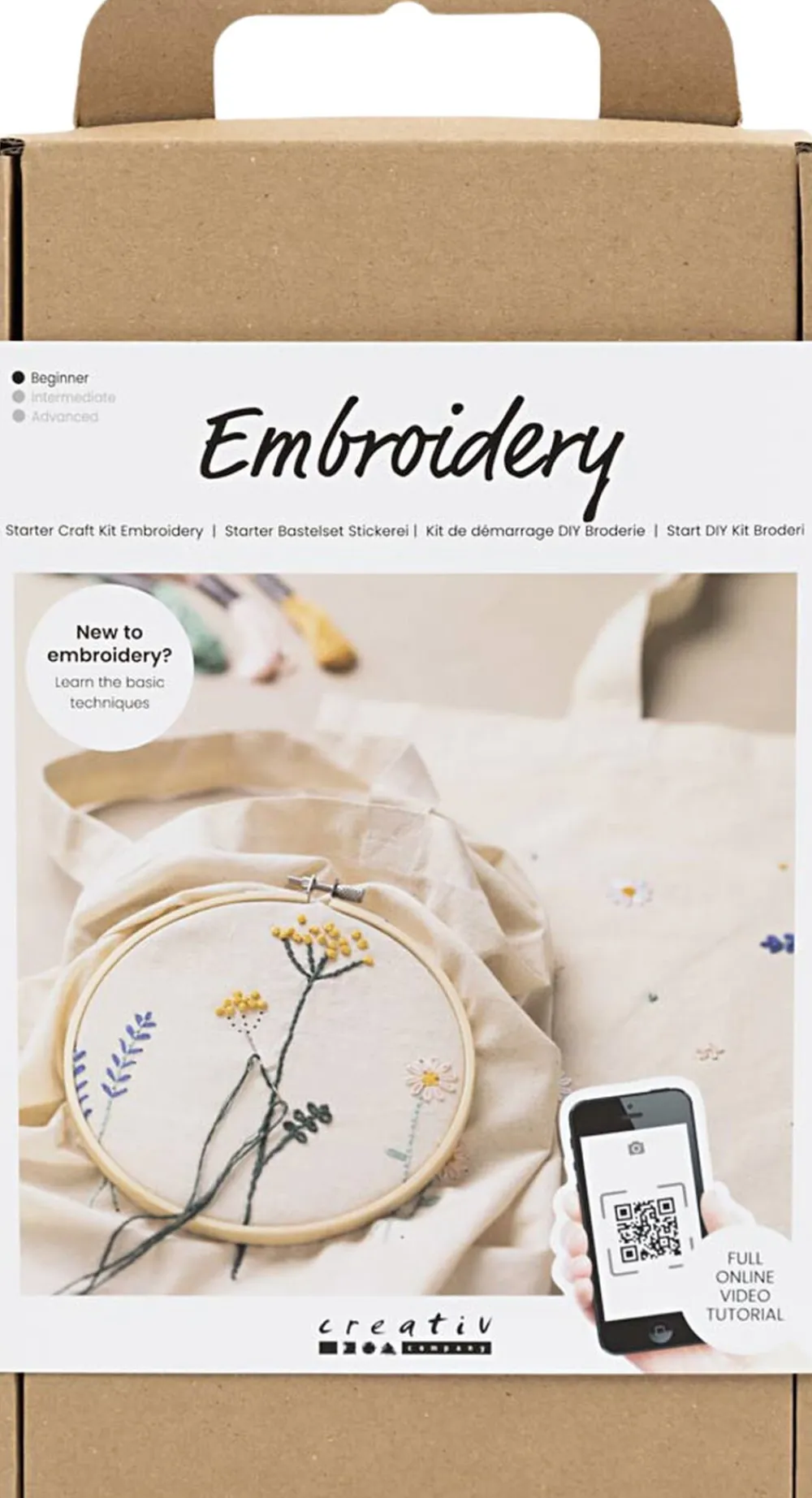 Børn Creativ Company Start DIY Kit Broderi, Blomster