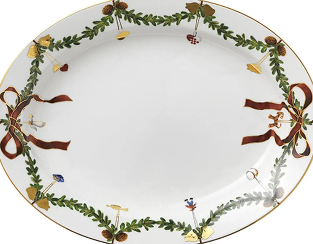 Royal Copenhagen Stjerne Riflet jul 37 cm. fad