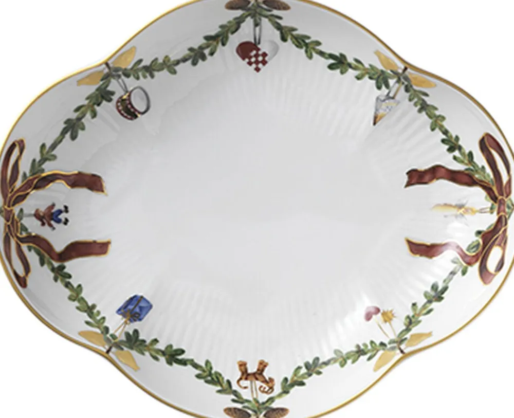Royal Copenhagen Stjerne Riflet Jul 22 cm. fad