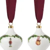 Royal Copenhagen Stjerne Riflet OrnamentSæt2stk