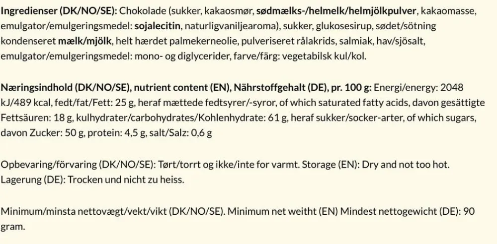 Stænger lys 2 stk. 80 gr.>Bagsværd Lakrids Online