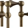 STOFF Nagel candle holder/stage set with 3 pcs - bronzed bra New