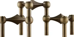 STOFF Nagel candle holder/stage set with 3 pcs - bronzed bra New