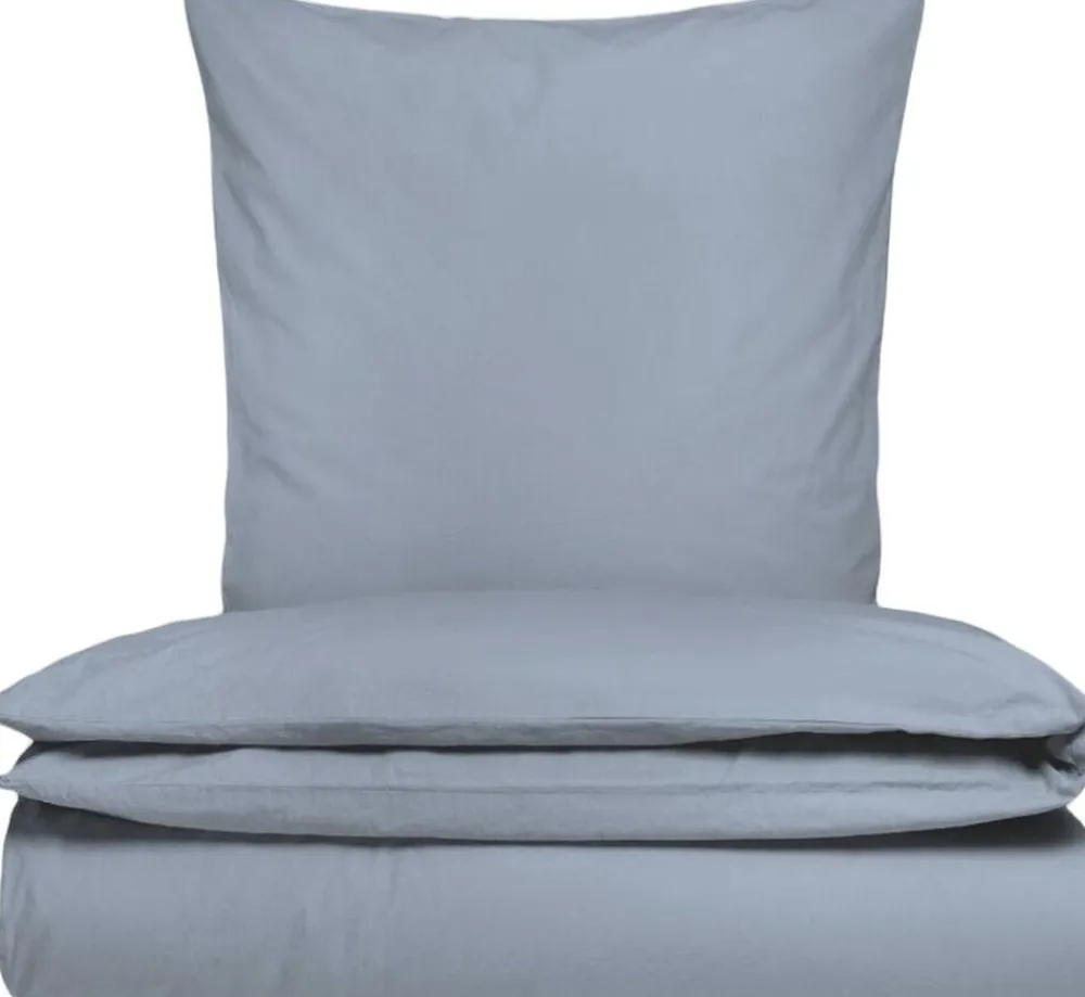 Sekan Stonewashed percale sengesæt Dueblå Best