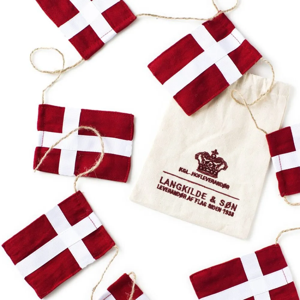 Langkilde & Søn Stor flagranke med Dannebrogsflag