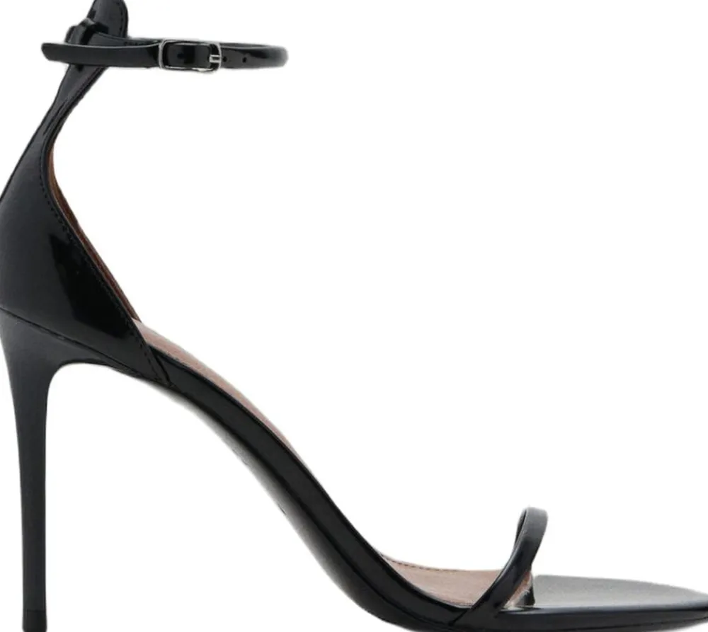 MANGO Strappy heeled sandals Black Outlet