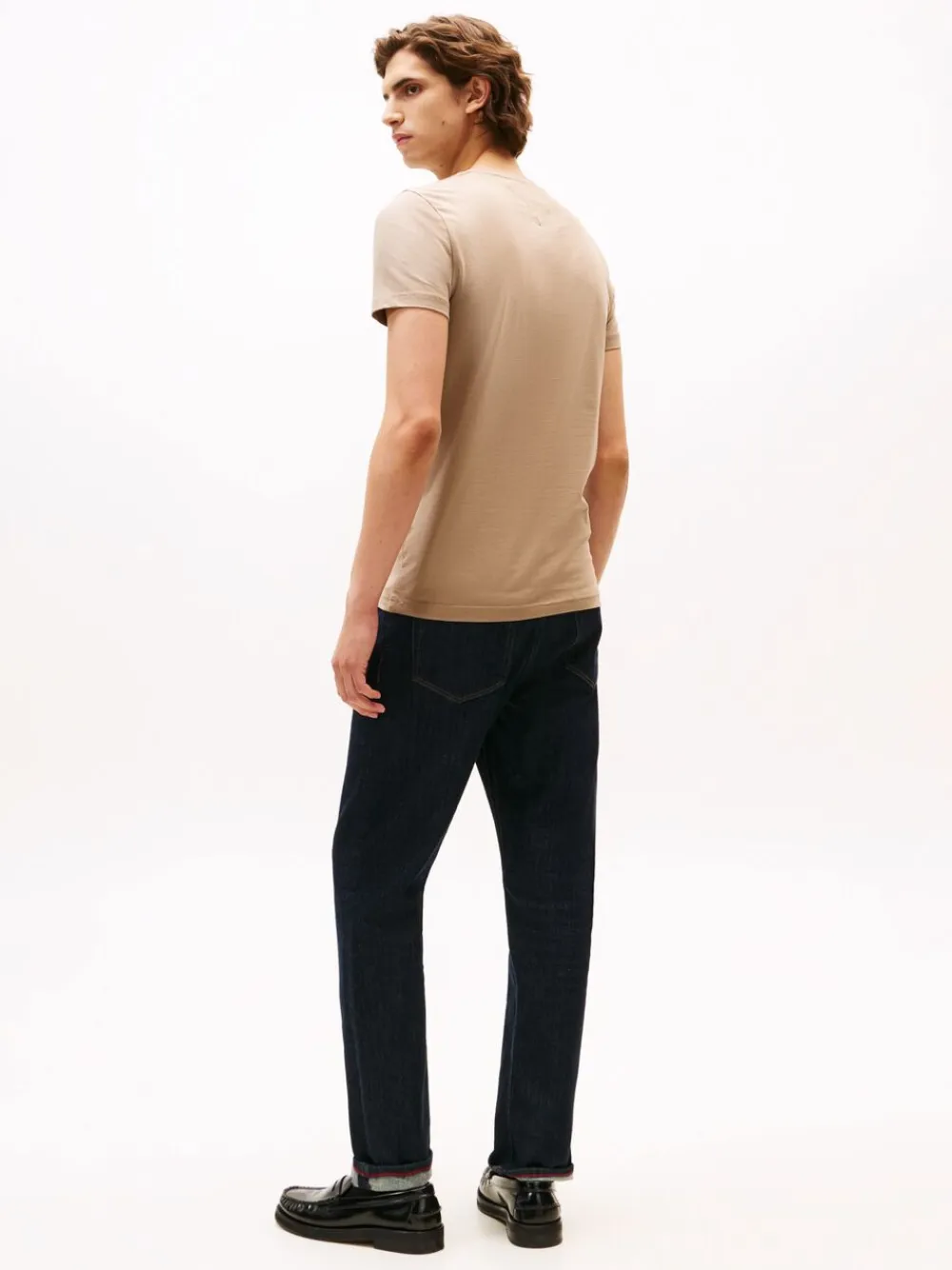 Tommy Hilfiger STRETCH SLIM FIT TEE Coastal taupe Sale