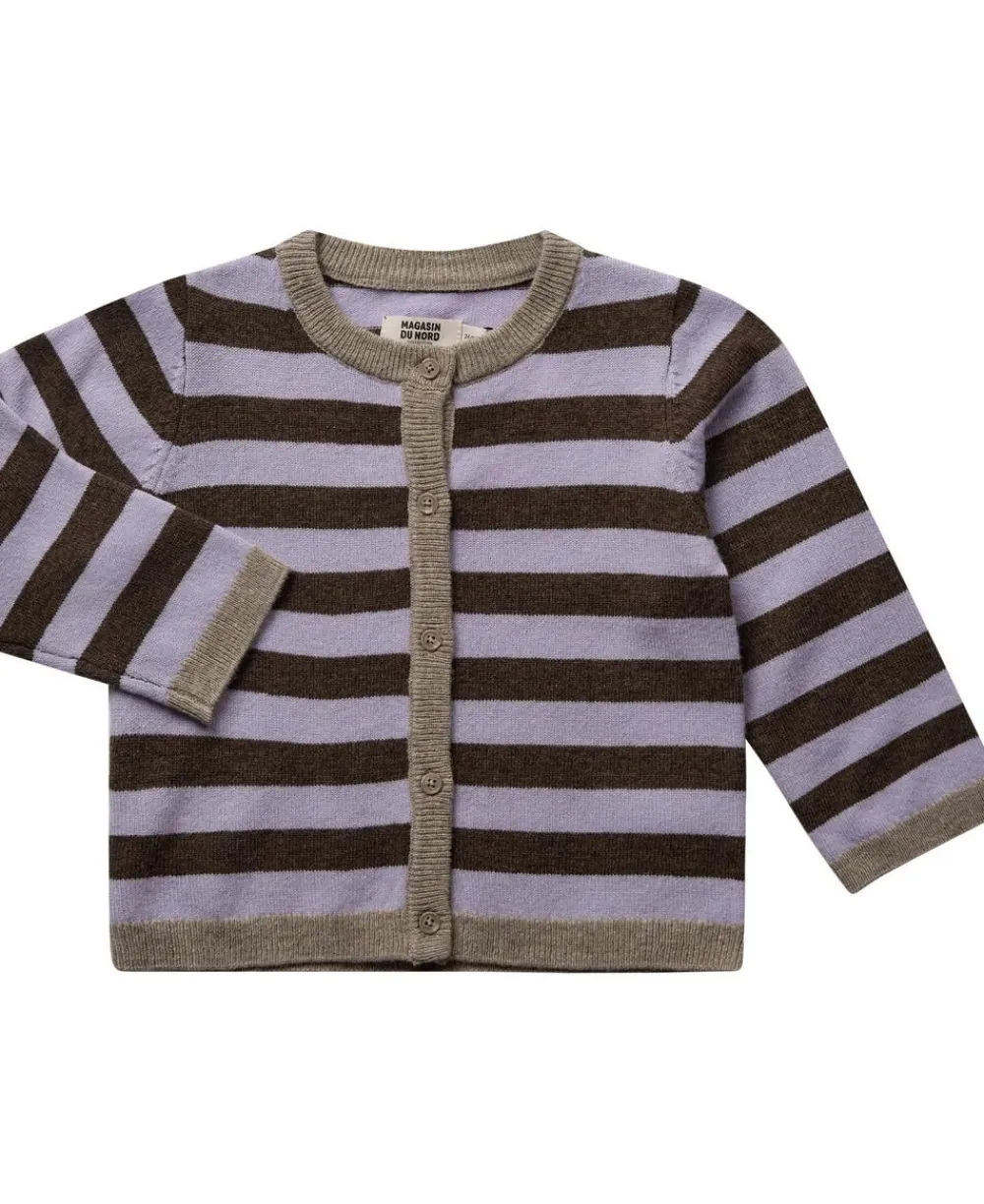 Magasin du Nord Collection Strikka RWS wool & cashmere baby cardigan Dark brown Sale