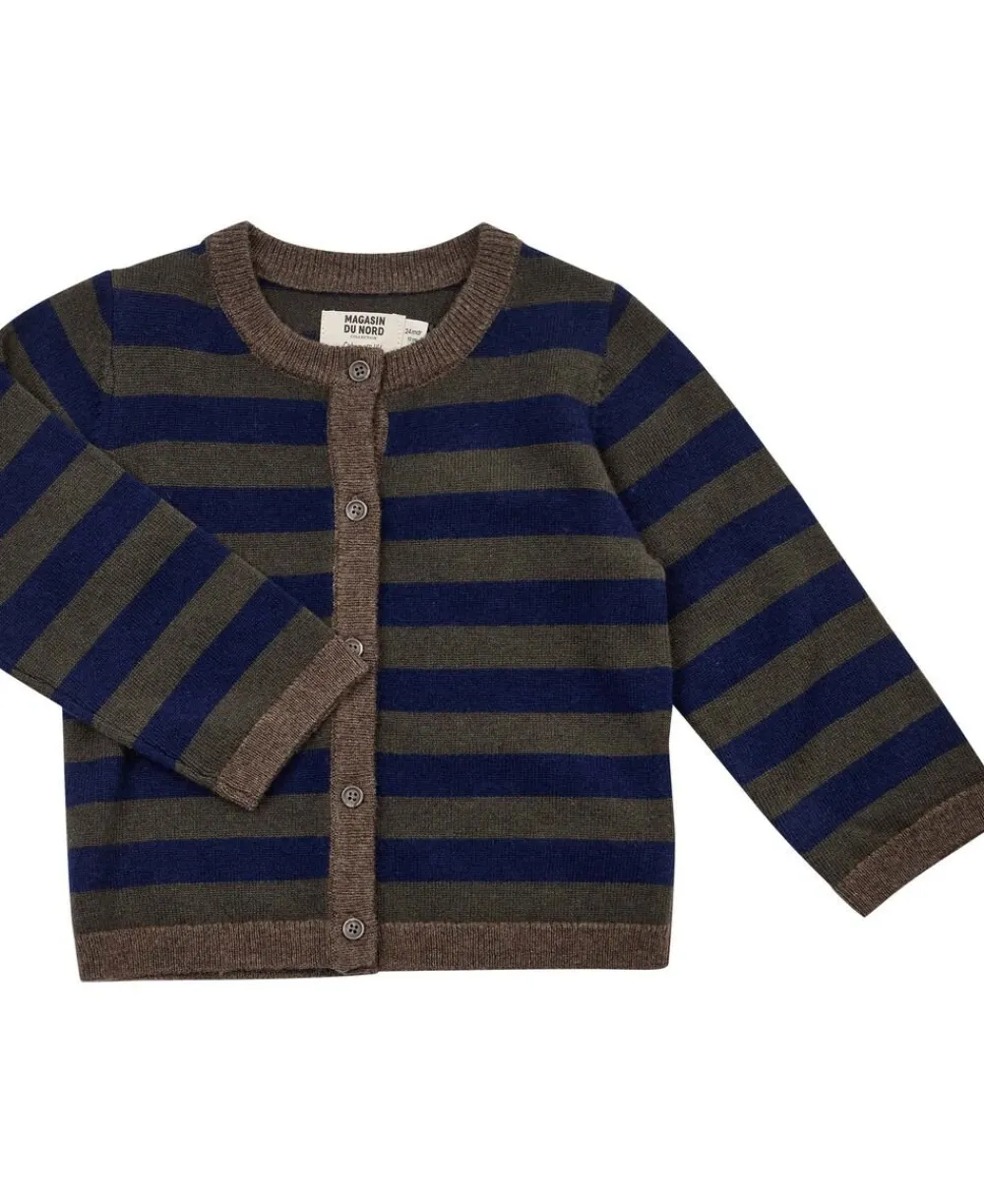 Magasin du Nord Collection Strikka RWS wool & cashmere baby cardigan Dark army Online