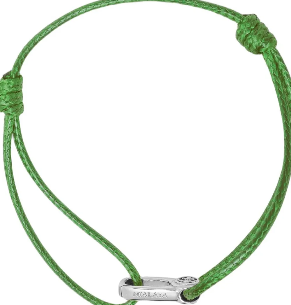 Nialaya String Bracelet with Silver Hook