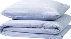 Magasin du Nord Collection Stripe washed percale Blue/white New