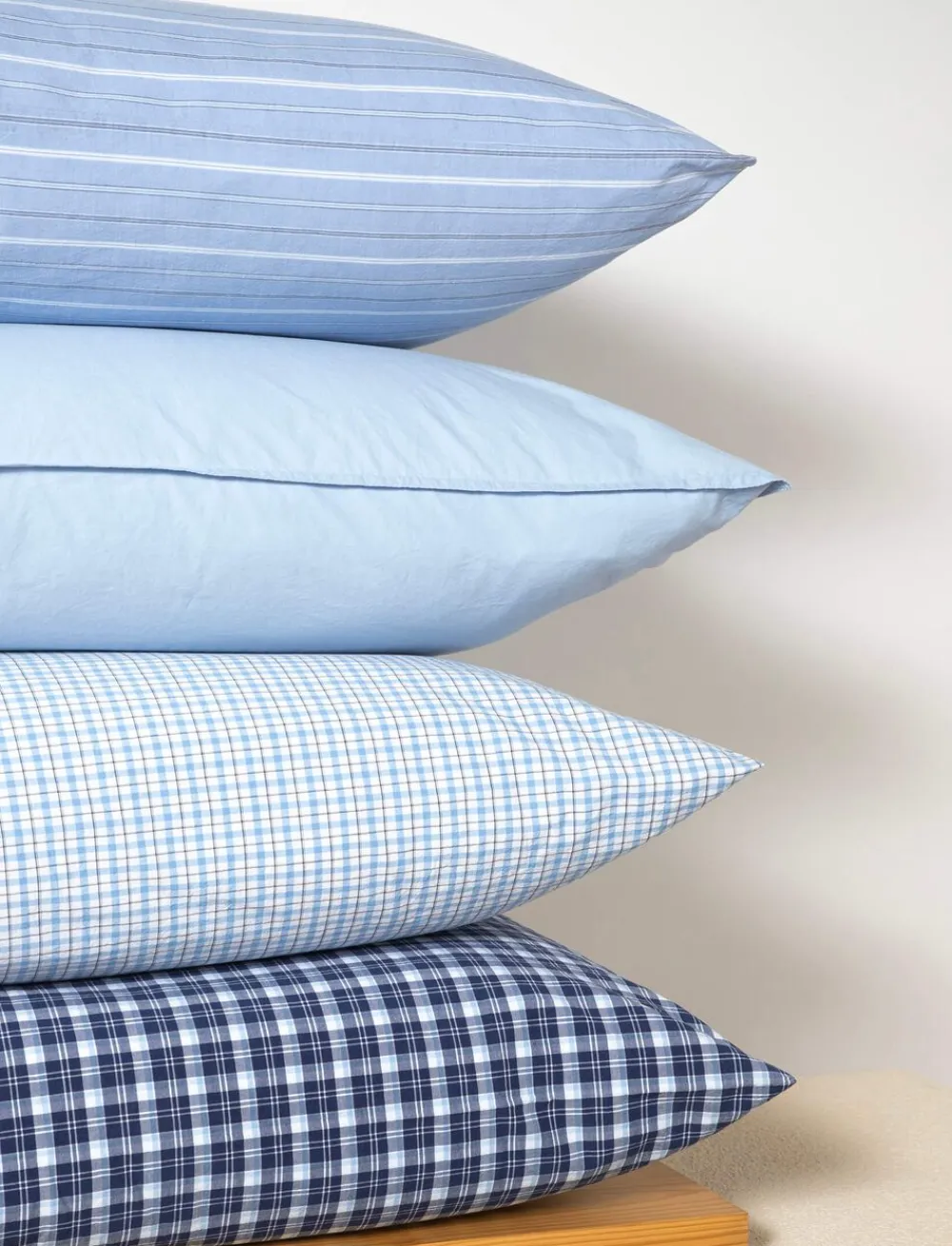 Magasin du Nord Collection Stripe washed percale Blue/white New