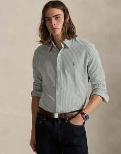 Striped Knit Oxford Shirt>Polo Ralph Lauren Hot