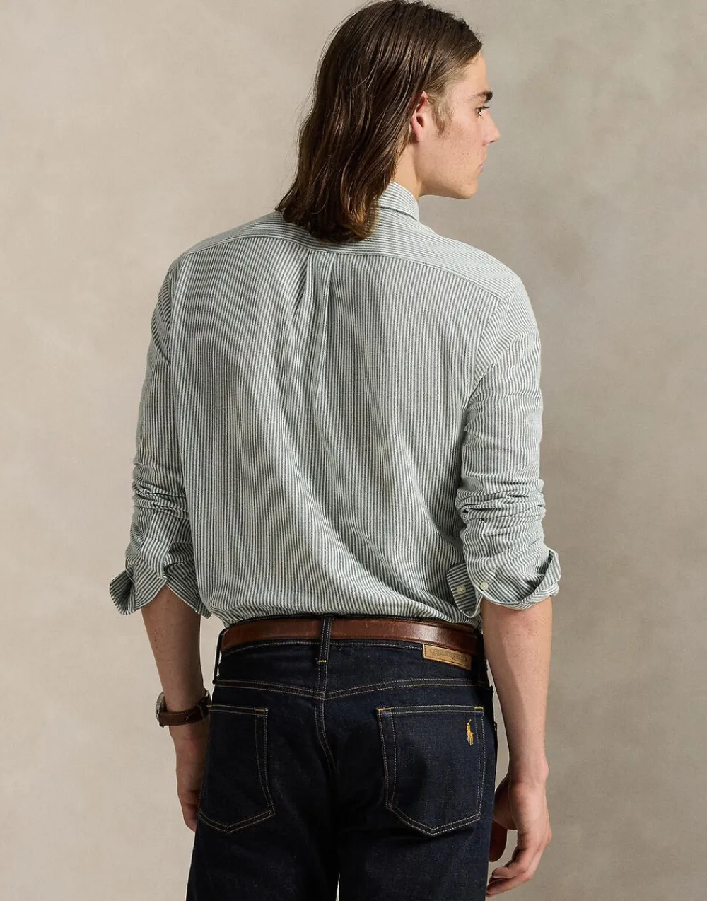 Striped Knit Oxford Shirt>Polo Ralph Lauren Hot