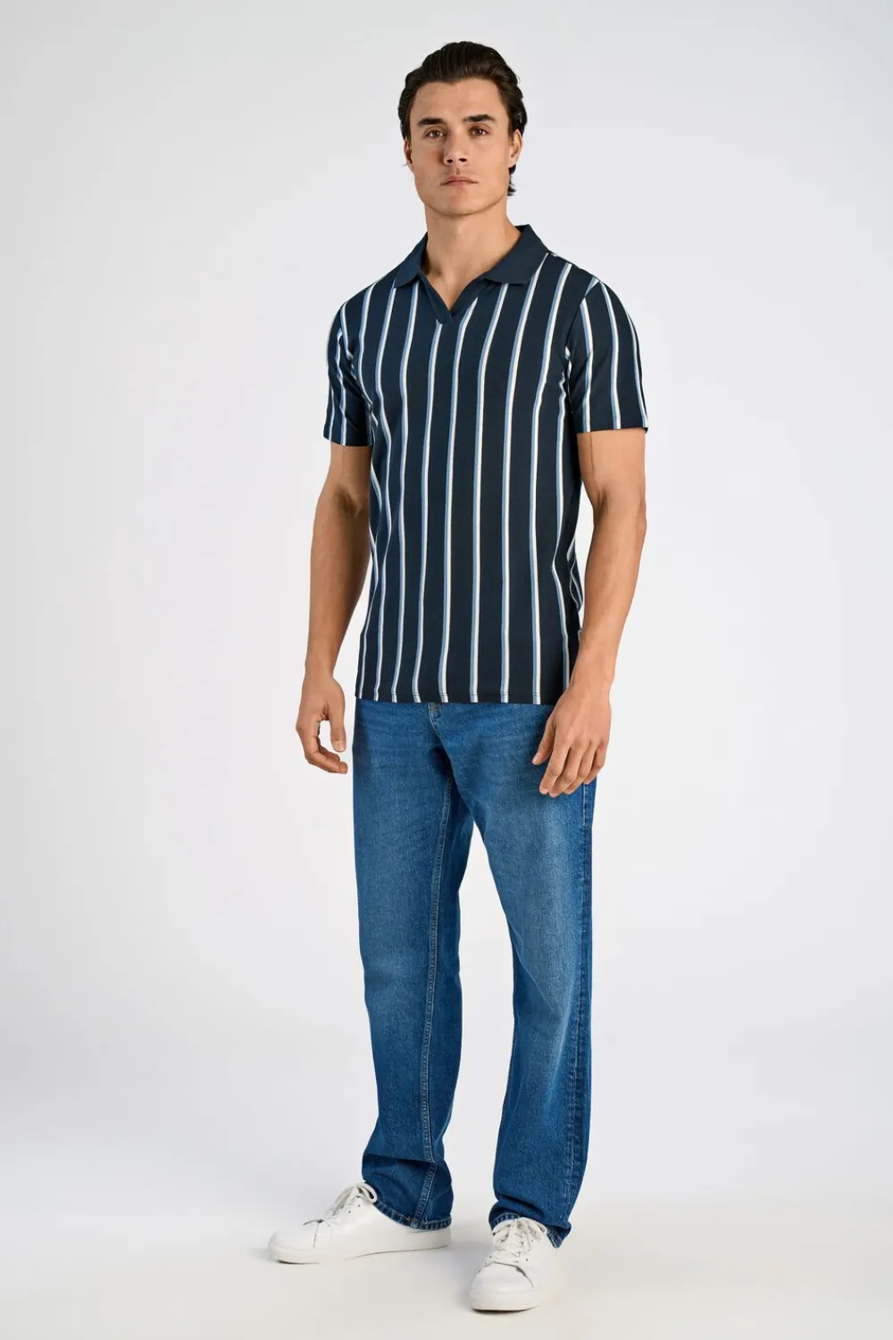 Striped piqué polo shirt S/S>Lindbergh