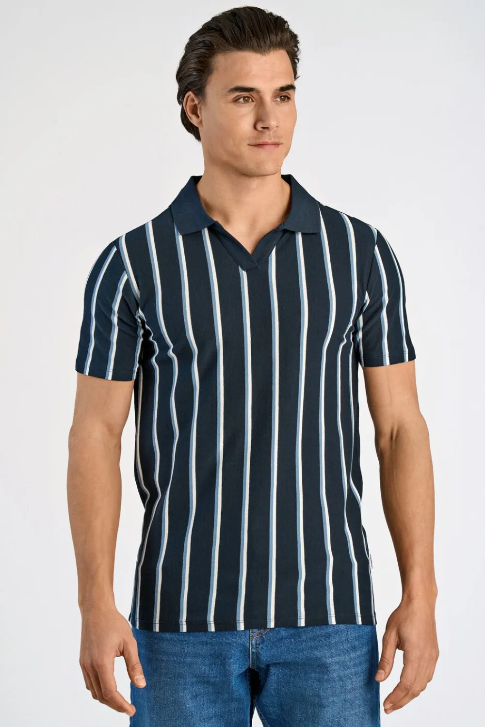 Striped piqué polo shirt S/S>Lindbergh