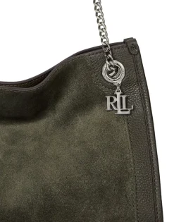 Dame Lauren Ralph Lauren Suede & Leather Medium Bradley Tote Bag