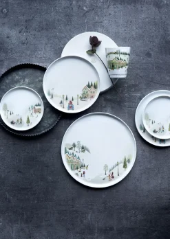 Pillivuyt Tallerken flad lige kant Vinter 20 cm Hvid Ovnfast porcelæn Best
