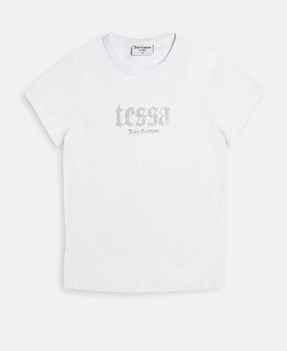 Dame Juicy Couture Tessa x Juicy - t-shirt m. diamanter