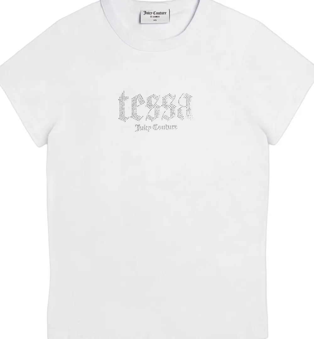 Dame Juicy Couture Tessa x Juicy - t-shirt m. diamanter