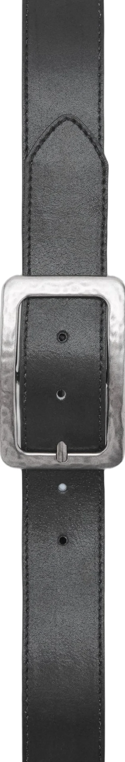 Textured square buckle belt>MANGO New