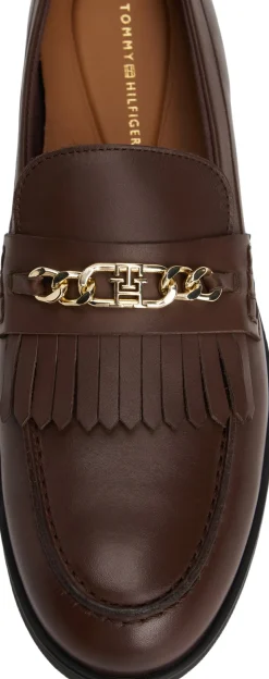 Dame Tommy Hilfiger TH CHAIN FRINGE LEATHER LOAFER
