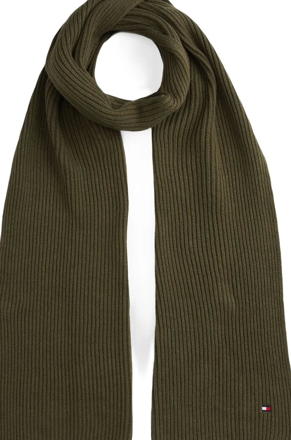 Tommy Hilfiger TH FLAG PIMA COTTON CASH SCARF Foxhunt green Clearance