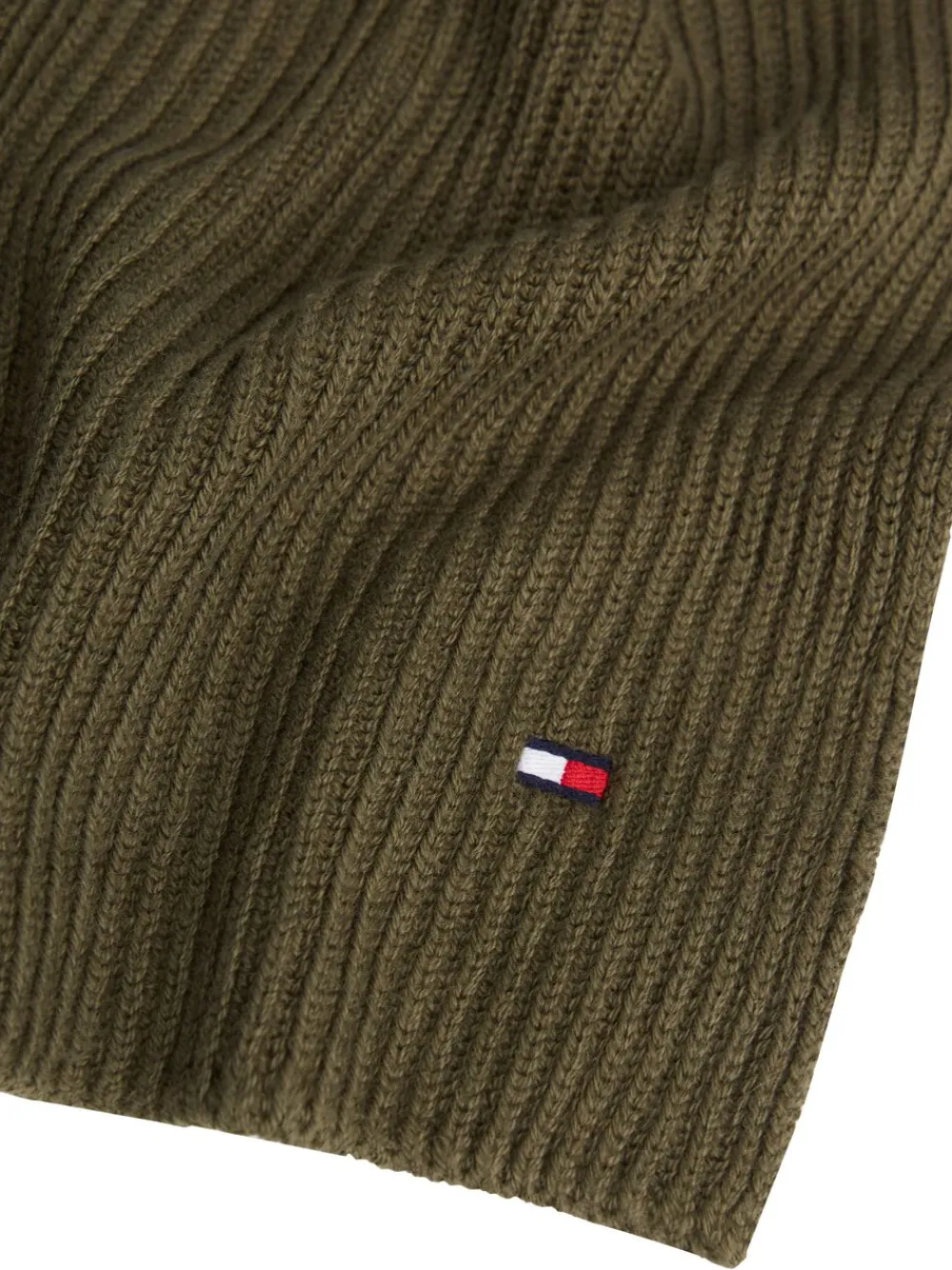 Tommy Hilfiger TH FLAG PIMA COTTON CASH SCARF Foxhunt green Clearance