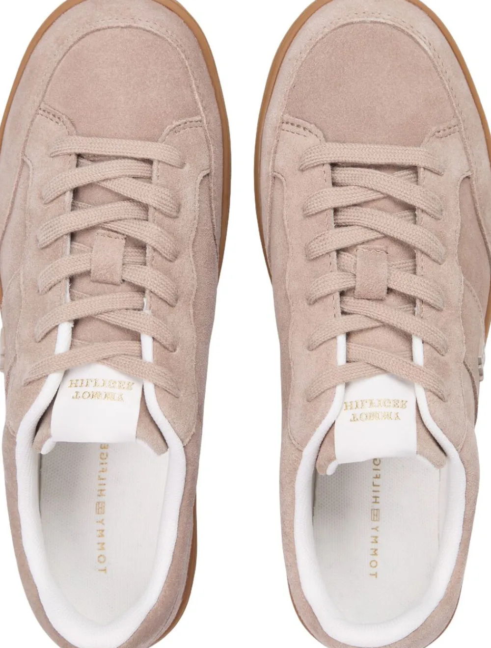 TH Monogram Suede Court Trainers>Tommy Hilfiger Outlet