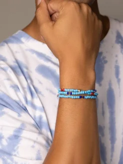 The Mykonos Collection - Vintage Turquoise, Red and Blue Glass Beads><noscript><img width=