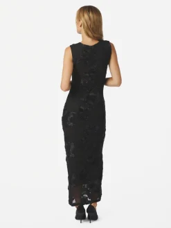 Neo Noir Tiranna Big Flower Mesh Dress Black