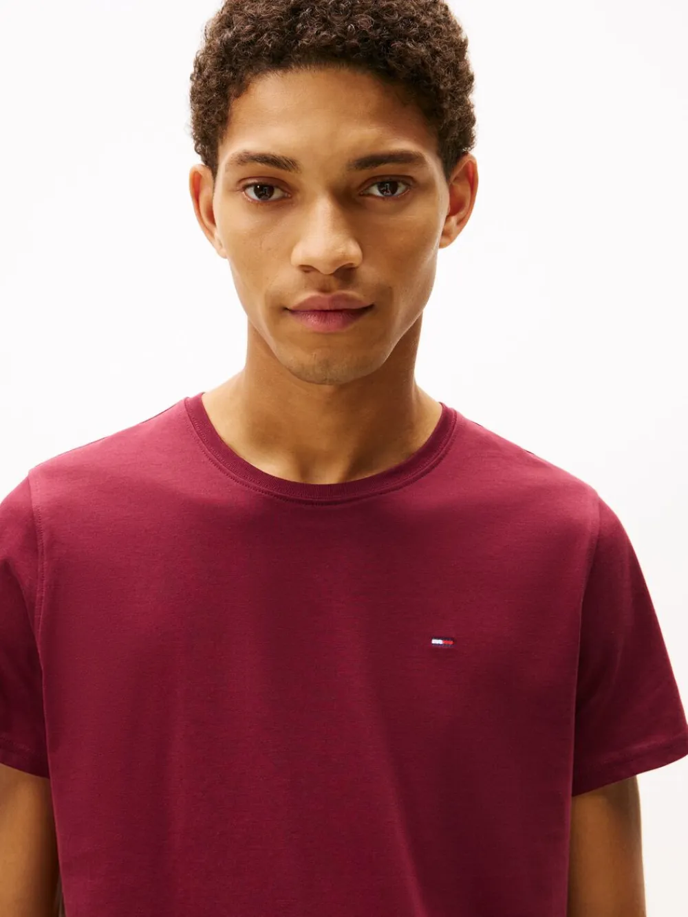 Tommy Hilfiger TJM XSLIM JERSEY TEE EXT Red wine Sale