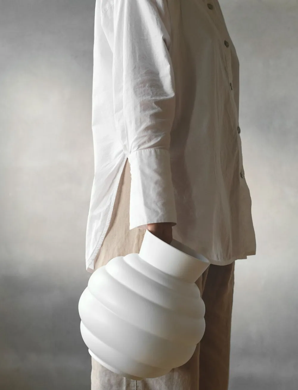 Knabstrup Keramik Tortus Archie vase No3 white Online