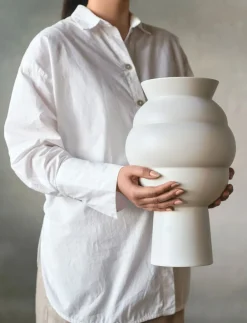 Knabstrup Keramik Tortus Archie vase No4 white